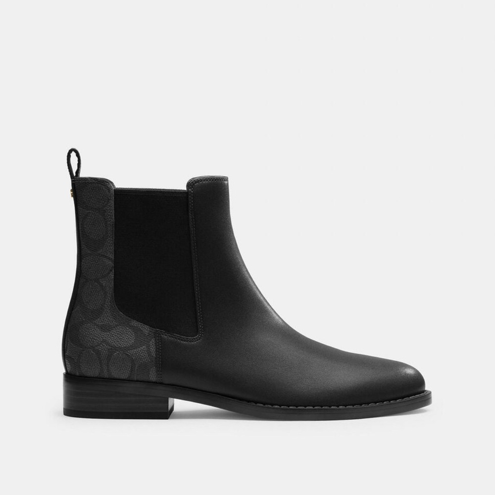 Coach Black Ankle Booties Size 7.5 NWOB